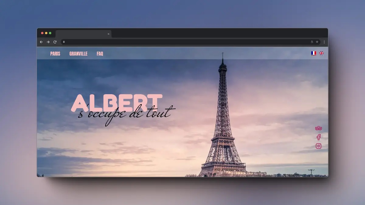 Screenshot from project Albert s'occupe de tout 