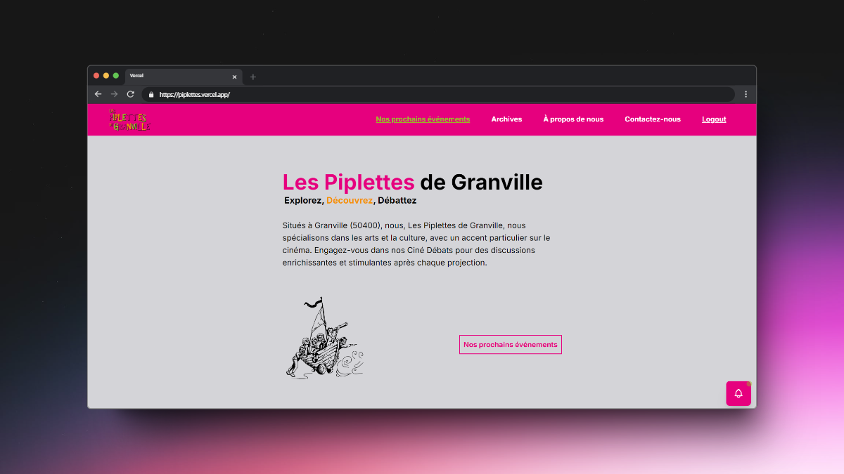 Screenshot from project Les Piplettes de Granville